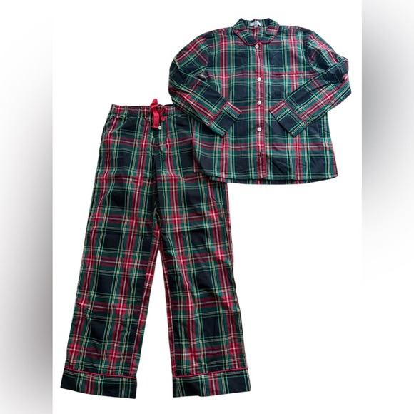 J. Crew Cotton Poplin Plaid Pajama Set in Stewart Tartan SzS - Picture 2 of 15
